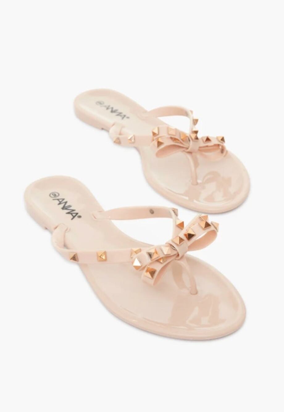 Anina Nude Jelly Bowtie Sandals Size 7 (38)